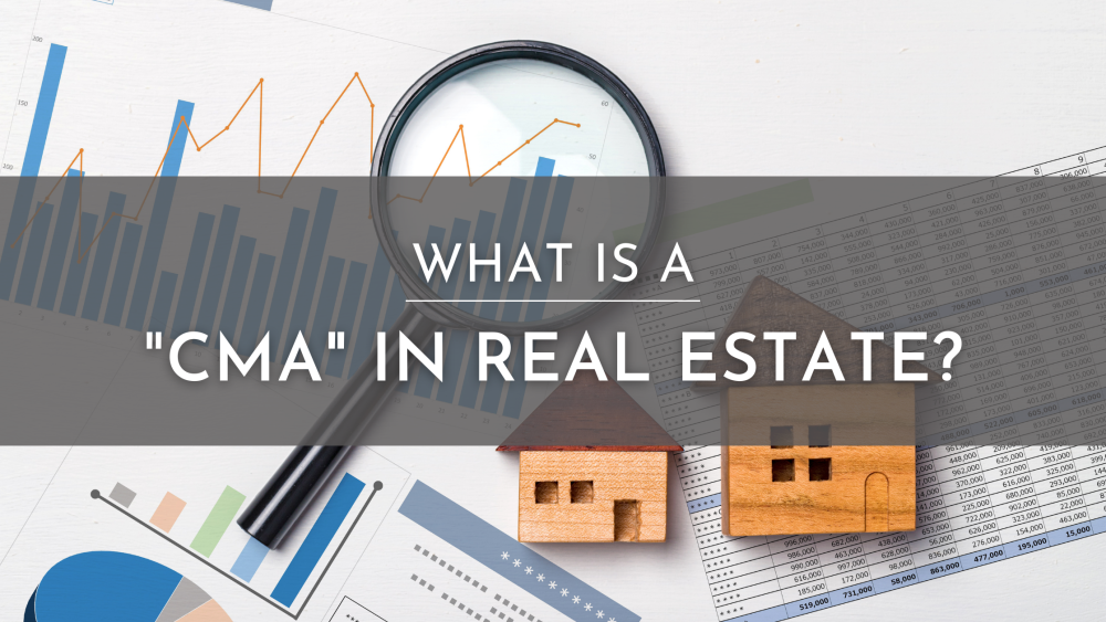 Comparative market analysis with houses and charts